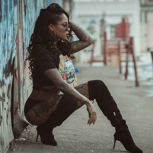 🔥 Hot photos, model's portfolio  #7413 Tattoo model Shawna Grenshaw