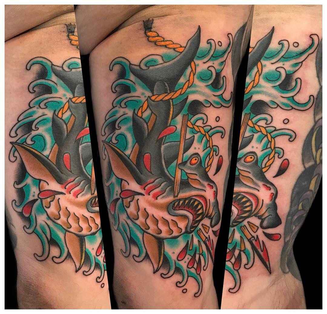 Tattoo艺术家Dmitriy Rechnoy，色彩传统和复古风格的纹身，个性化设计 | 莫斯科，俄罗斯