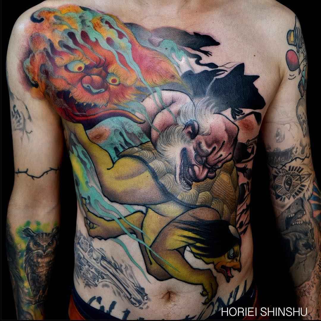 Traditional Japanese Lion Tattoo - Wiki Tattoo