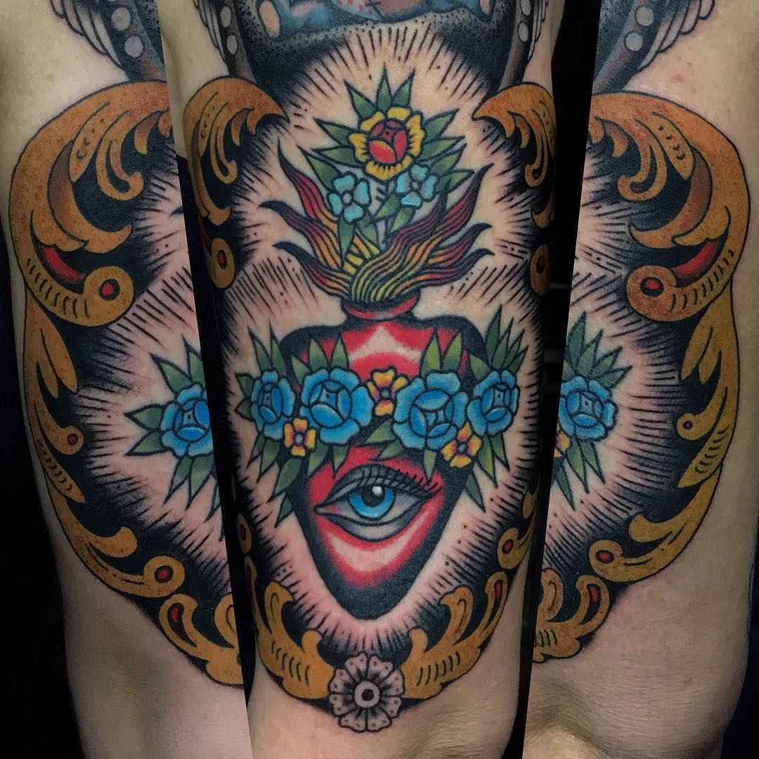 Tattoo艺术家Dmitriy Rechnoy，色彩传统和复古风格的纹身，个性化设计 | 莫斯科，俄罗斯