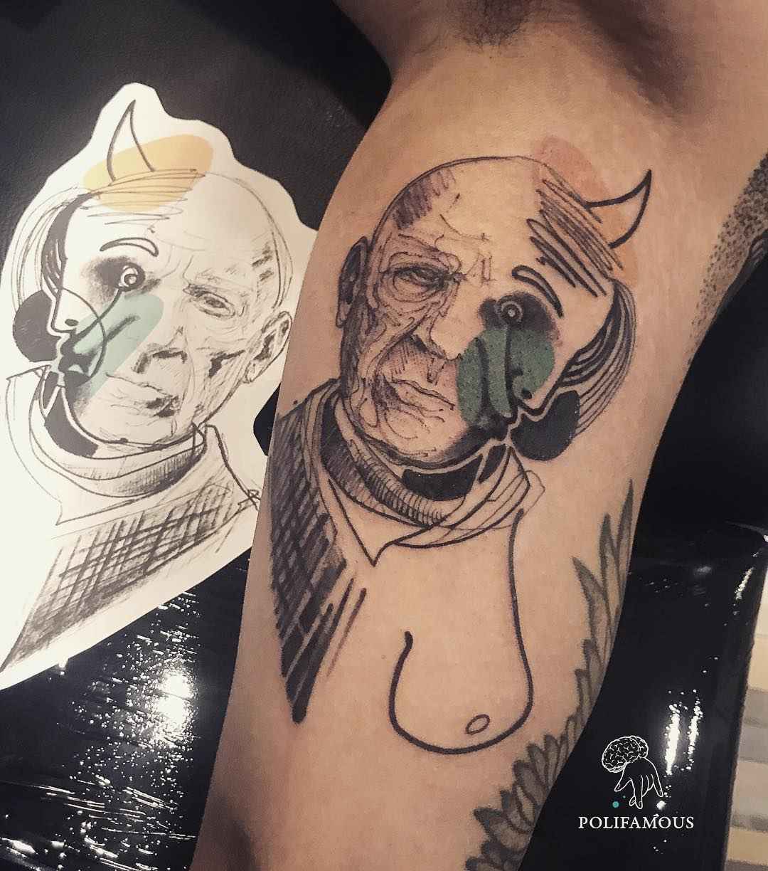 Tattoo artist Conio black authors sketch style tattoo - abstract, surrealistic | Milan, Italy