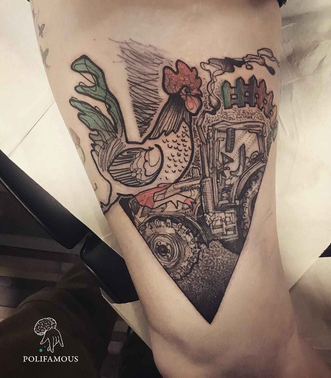 Tattoo artist Conio black authors sketch style tattoo - abstract, surrealistic | Milan, Italy