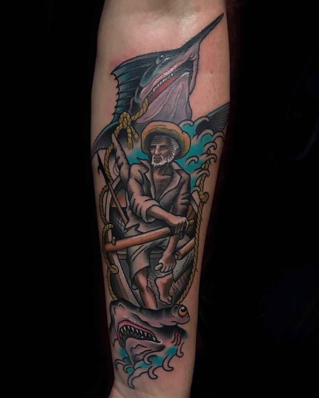 Tattoo艺术家Dmitriy Rechnoy，色彩传统和复古风格的纹身，个性化设计 | 莫斯科，俄罗斯