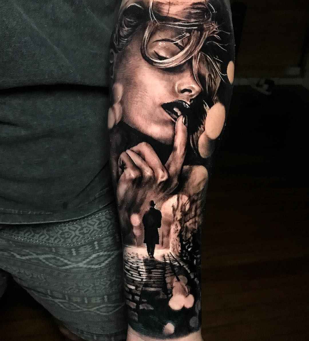 Tattoo艺术家Damon Holleis，彩色与黑白灰肖像 tattoo写实 | 悉尼，澳大利亚