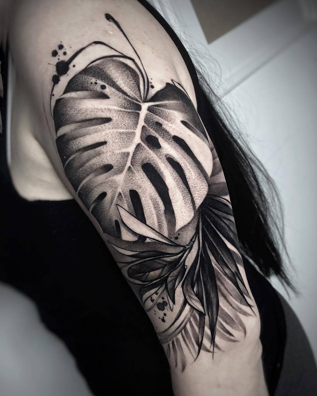 carolin walch  Botanical tattoo Jungle tattoo Floral tattoo sleeve
