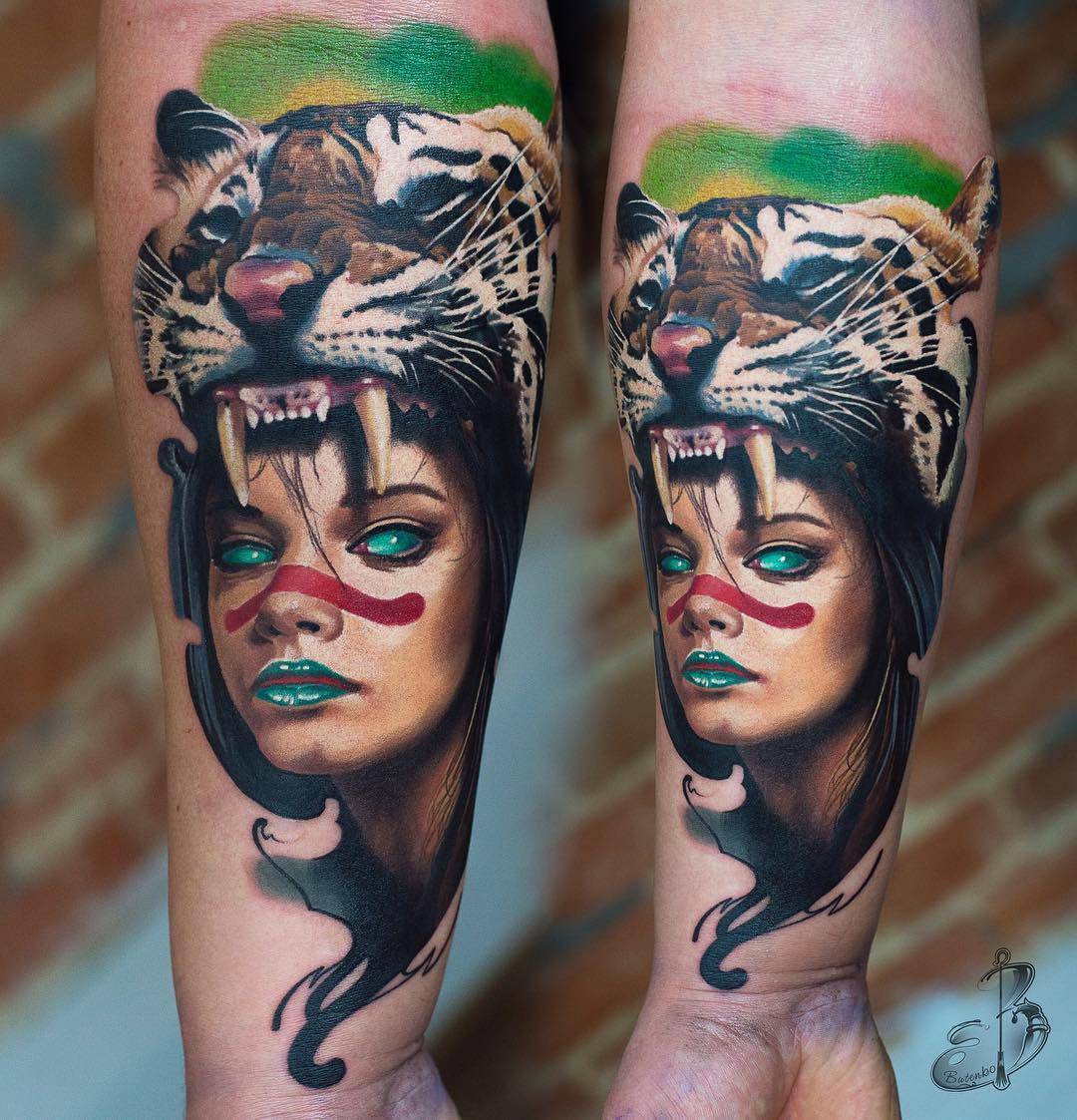 Tattoo artist Sergey Butenko, authors color and black and grey realistic tattoo | Wroclaw, Poland