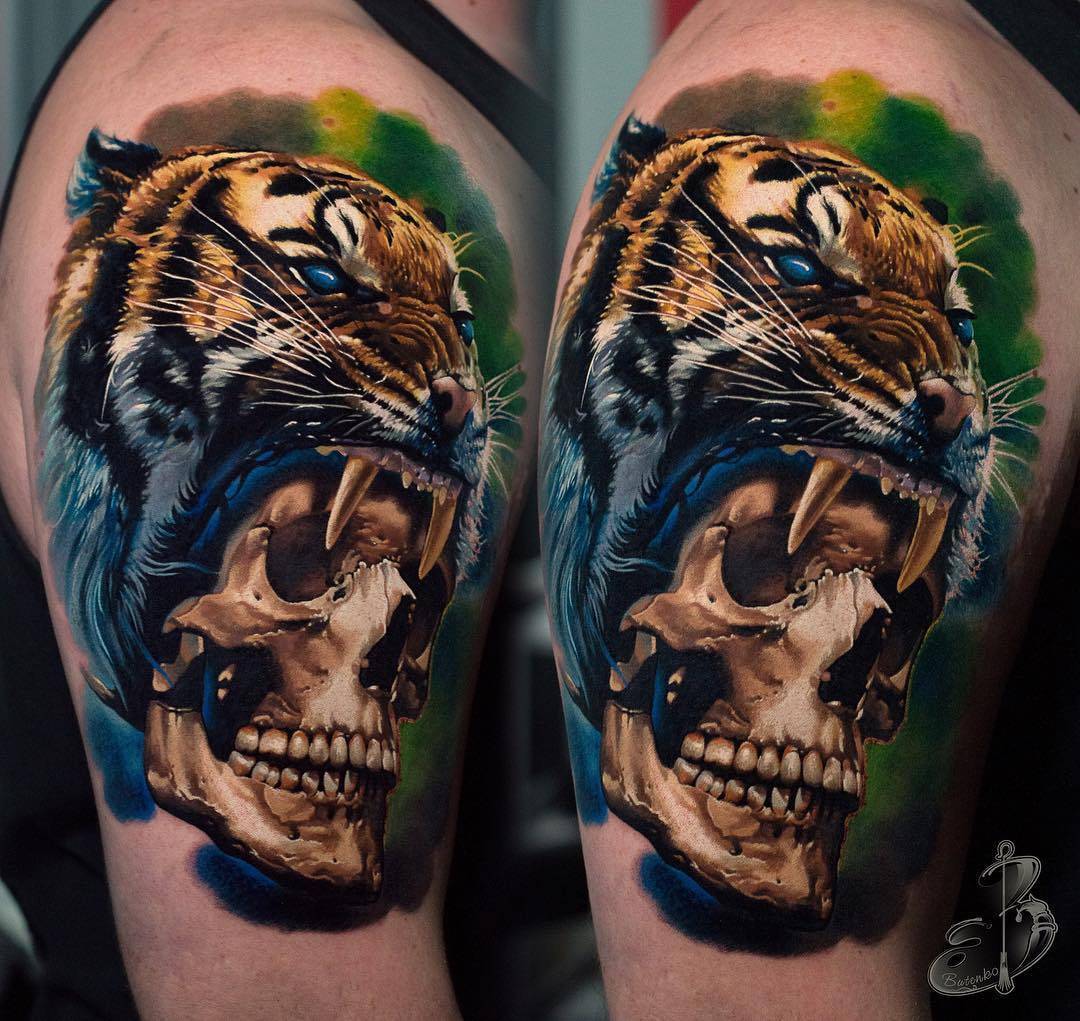 Tattoo artist Sergey Butenko, authors color and black and grey realistic tattoo | Wroclaw, Poland