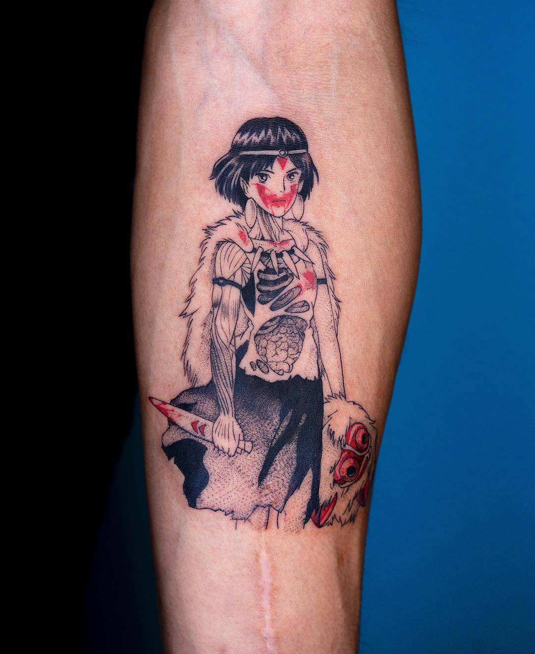 Tattoo artist Oozy, authors sketch surrealistic tattoo | Seoul, Korea