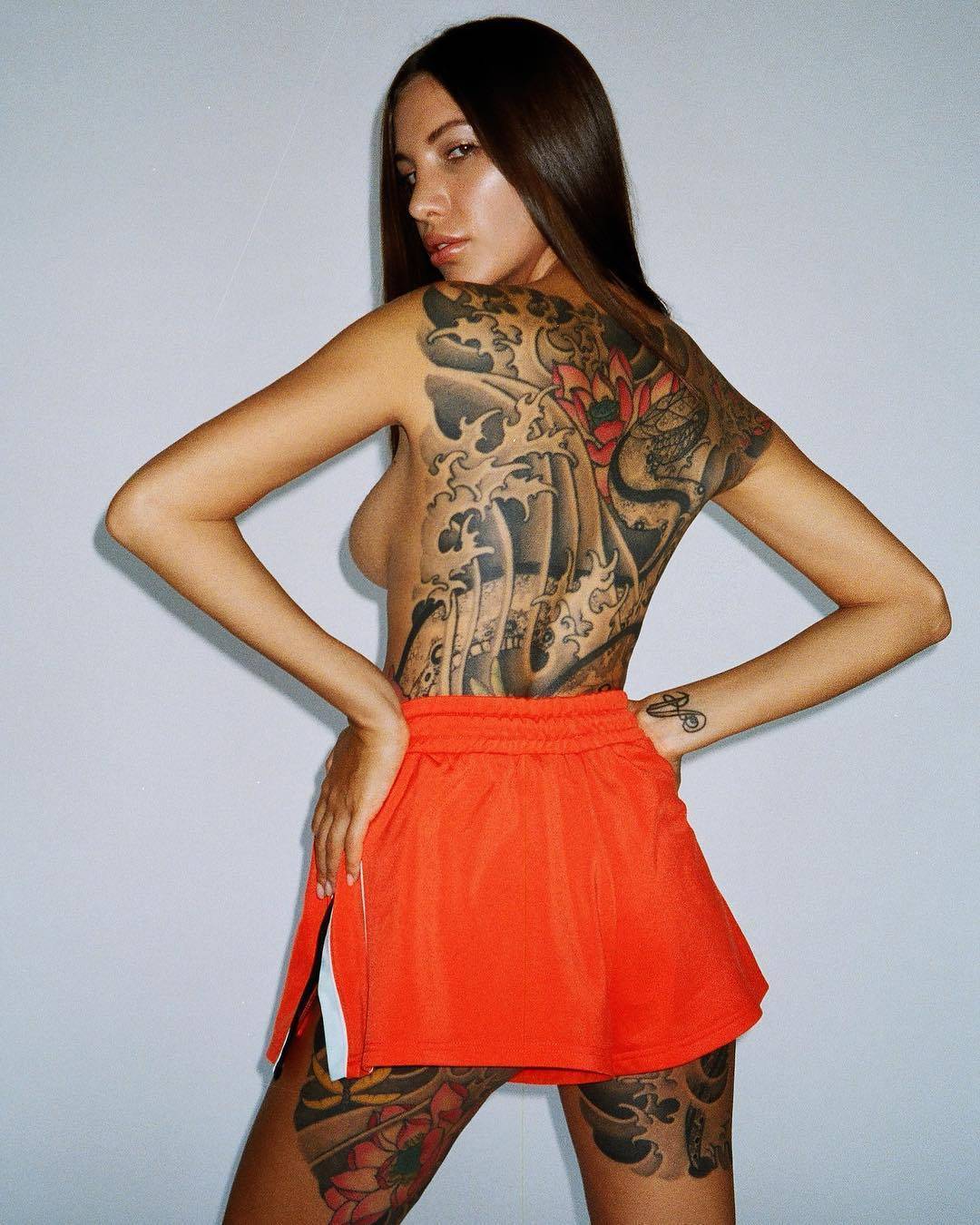 Tattooed photo model Ekaterina Khalikova, alternative photo model, girl with tattoo | Russia