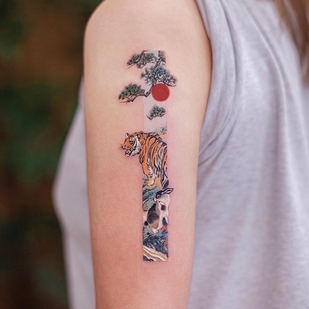 Female Color  tattoo on Shoulder #51941 | Tattoo Artist Franky Yang