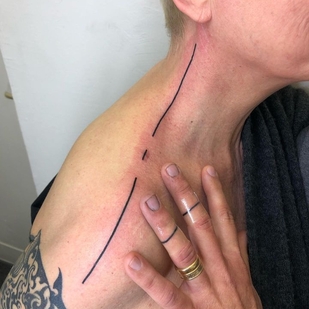 Black  tattoo on Neck #64119 | Tattoo Artist crooked_gun