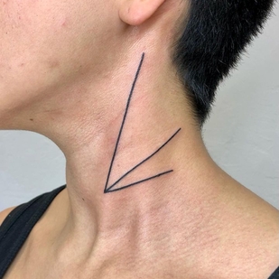 Black  tattoo on Neck #64121 | Tattoo Artist crooked_gun