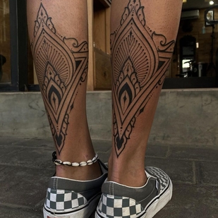 Female Black Ornamental tattoo #64420 | Tattoo Artist gaya_tree_