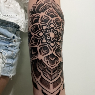 Female Black Ornamental tattoo on Forearm #64441 | Tattoo Artist Alex White