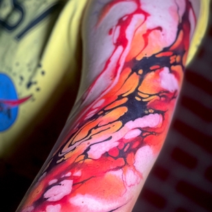 Male Color Watercolor tattoo on Shoulder #64449 | Tattoo Artist Anton Kovrigin (Yellow Dog)