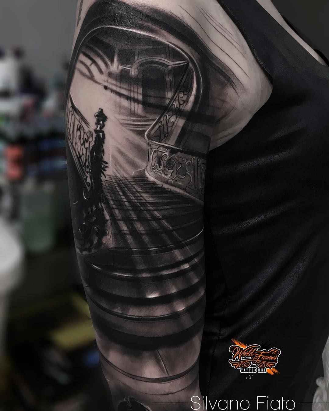 Tattoo artist Silvano Fiato black and grey realistic tattoo
