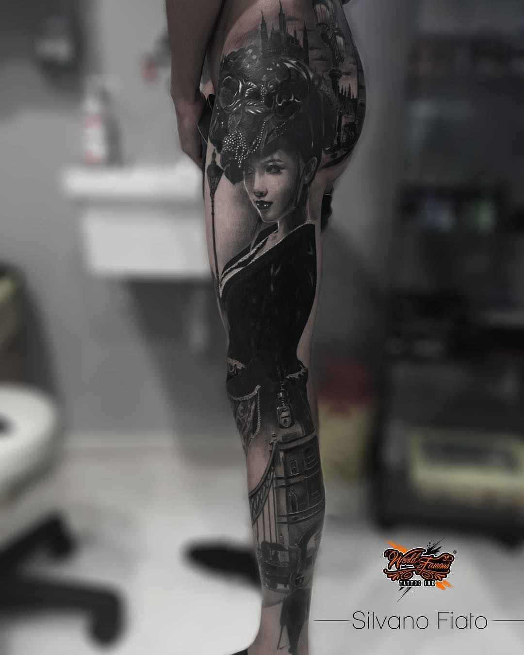 Tattoo artist Silvano Fiato black and grey realistic tattoo