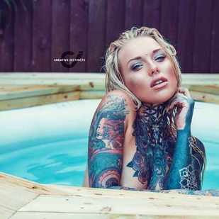 🔥 Hot photos, model's portfolio  #9867 Tattoo model Lauren Brock