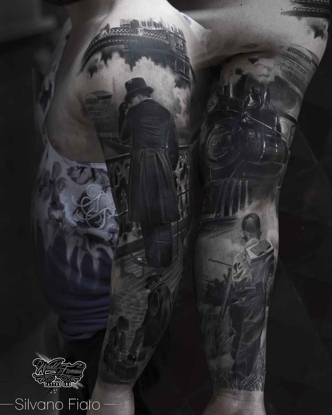 Tattoo artist Silvano Fiato black and grey realistic tattoo