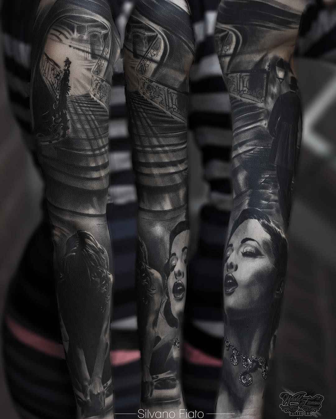 Tattoo artist Silvano Fiato black and grey realistic tattoo