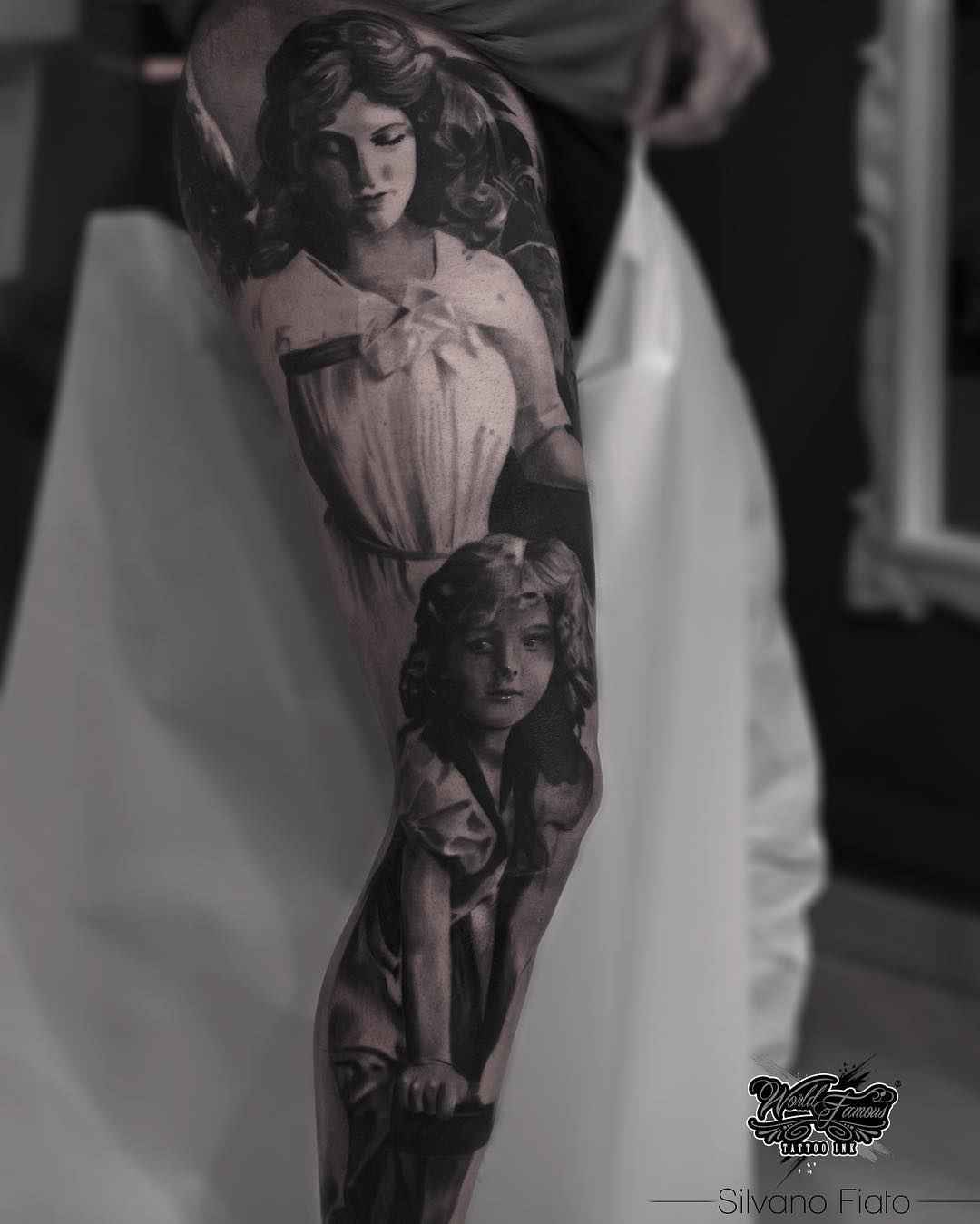 Tattoo artist Silvano Fiato black and grey realistic tattoo