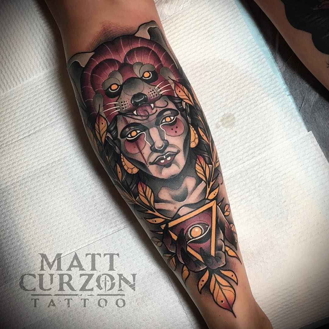 Tattoo artist Matt Curzon new school neo traditional tattoo