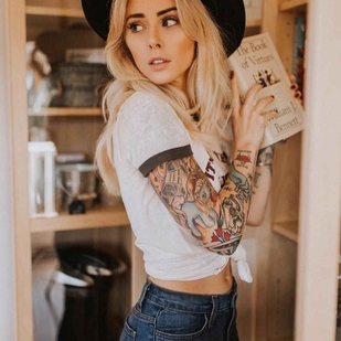 🔥 Hot photos, model's portfolio  #8754 Tattoo model Alysha Nett