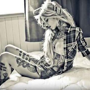 🔥 Hot photos, model's portfolio  #8646 Tattoo model Sara Fabel
