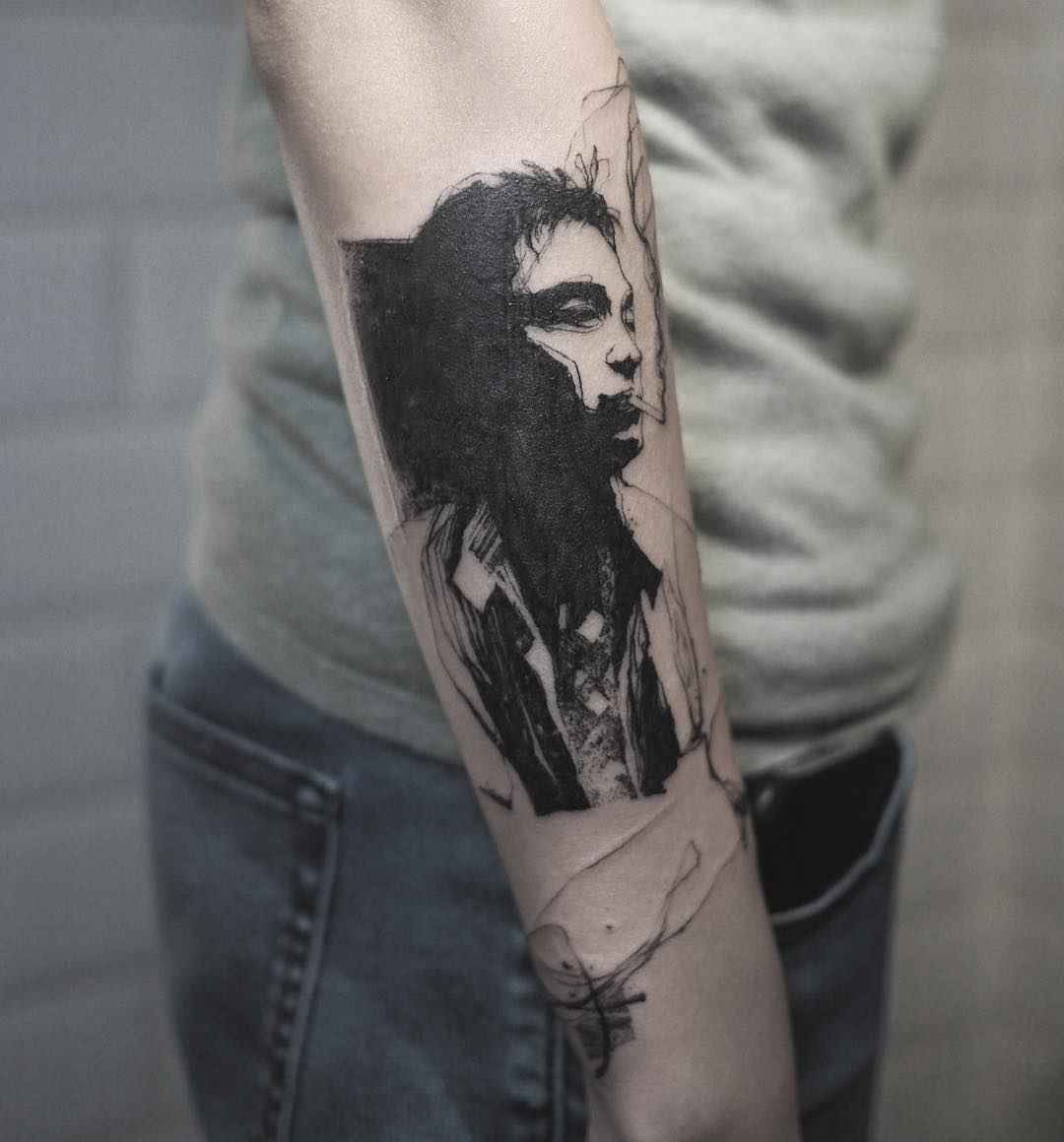 Tattoo artist NADi black and color authors sketch tattoo | Korea