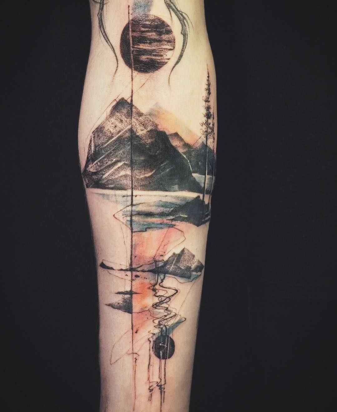 Tattoo artist NADi black and color authors sketch tattoo | Korea