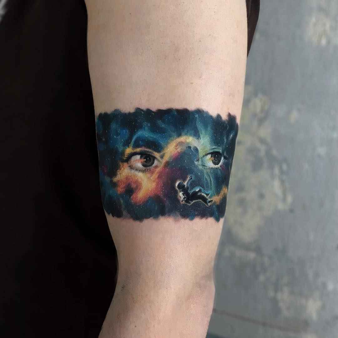 Tattoo artist Serkan Demirboga authors color and black tattoos, watercolor, sketch, minimalism | Turkey