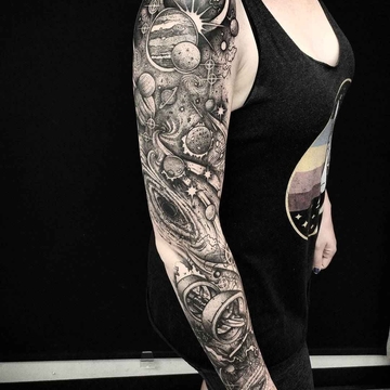 The alternative reality in tattoo by Thomas Eckerd