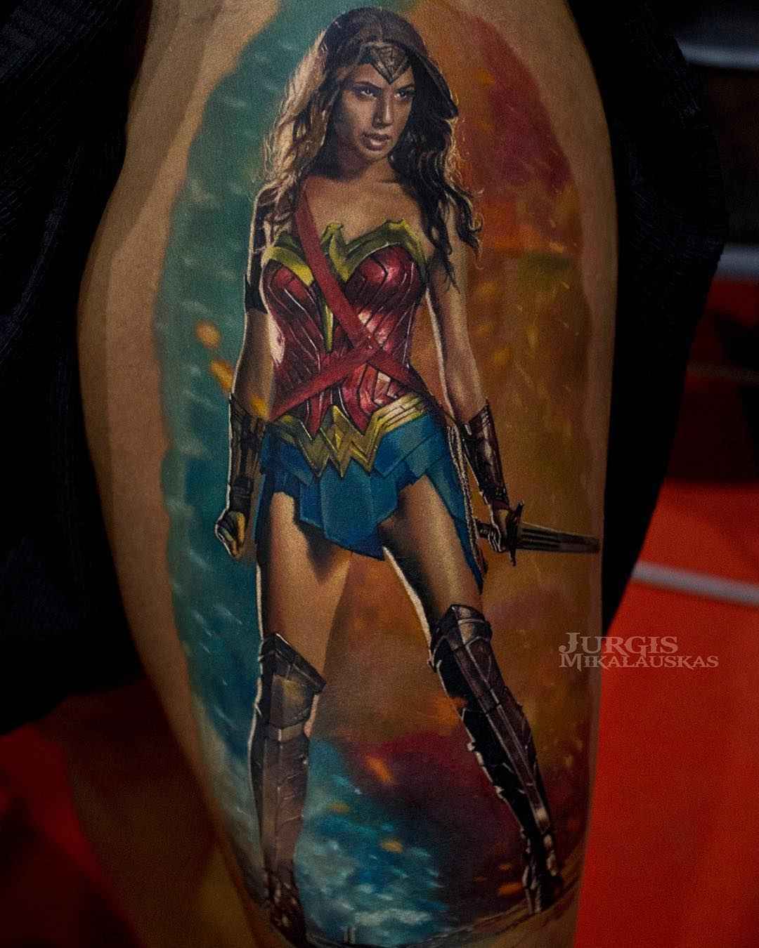 Tattoo artist Jurgis Mikalauskas - detailed color and black&grey portrait tattoo realism | UK