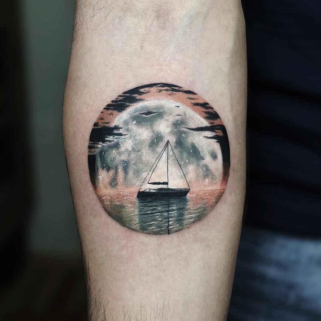 Tattoo artist Serkan Demirboga authors color and black tattoos, watercolor, sketch, minimalism | Turkey