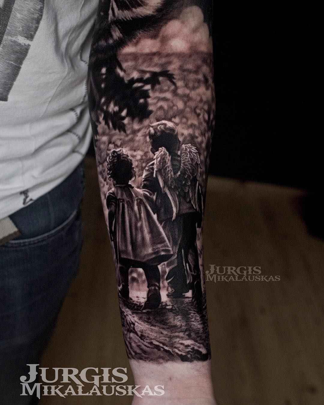 Tattoo artist Jurgis Mikalauskas - detailed color and black&grey portrait tattoo realism | UK