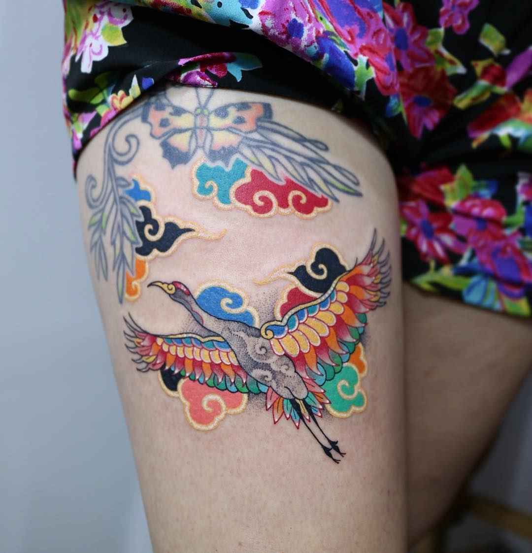 Tatuador Pitta color Korean traditional tattoo, estilo de los autores | Seúl, Corea del Sur