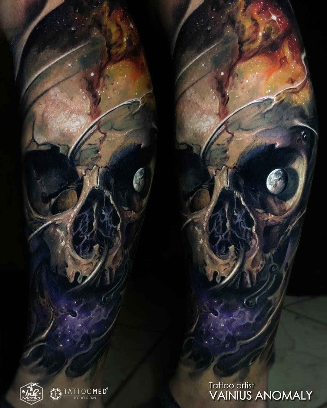 Tattoo artist Vainius Anomaly color horror realism tattoo in authors style | Lithuania