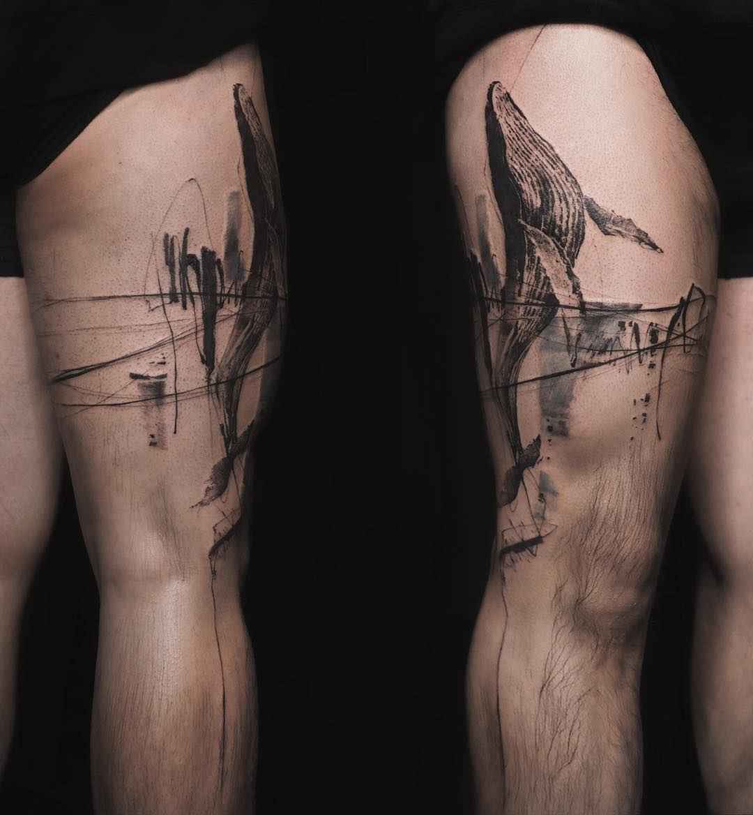 Tattoo artist NADi black and color authors sketch tattoo | Korea