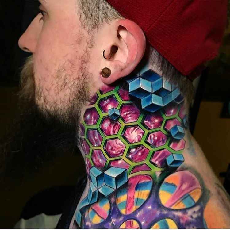 Tattoo artist Derek Turcotte scale bright color new school tattoo | Canada