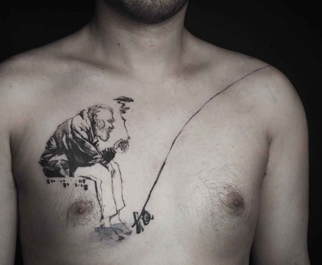 Tattoo artist NADi black and color authors sketch tattoo | Korea