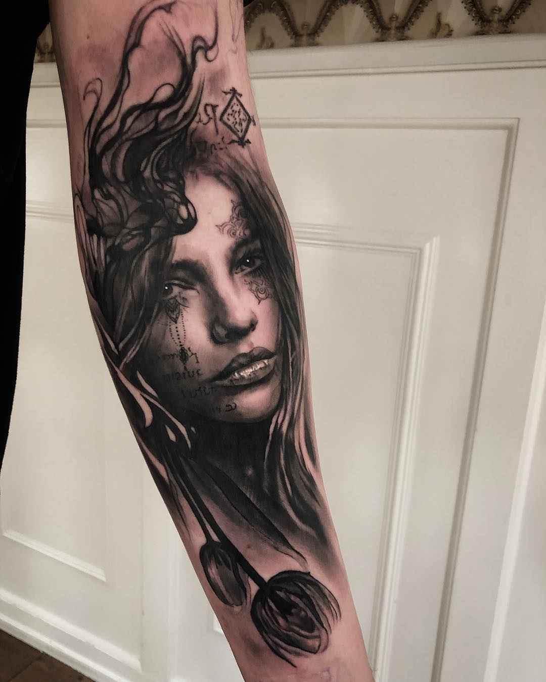 Black&Grey realistic tattoo by Mark Wosgerau | iNKPPL