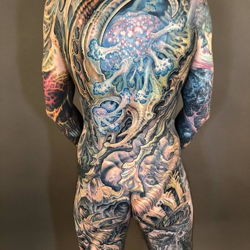 Great Biorganic tattoos by Guy Aitchison
