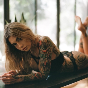 🔥 Hot photos, model's portfolio  #35595 Tattoo model Selina