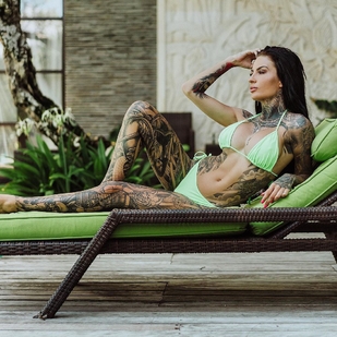🔥 Hot photos, model's portfolio  #39157 Tattoo model Tattooed Katia