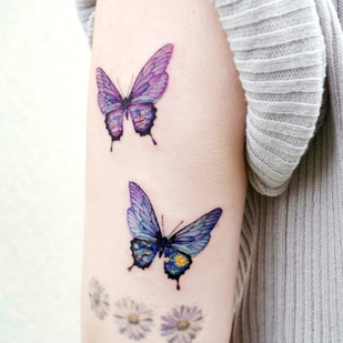 Female Color Miniature tattoo on Shoulder #53423 | Tattoo Artist Tilda Tattoo