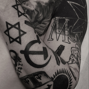 Male Black  tattoo on Sleeve #65657 | Tattoo Artist ROMAN MIGURA