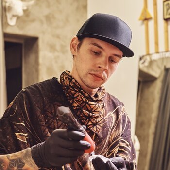 Tattoo artist Sergey Petrov