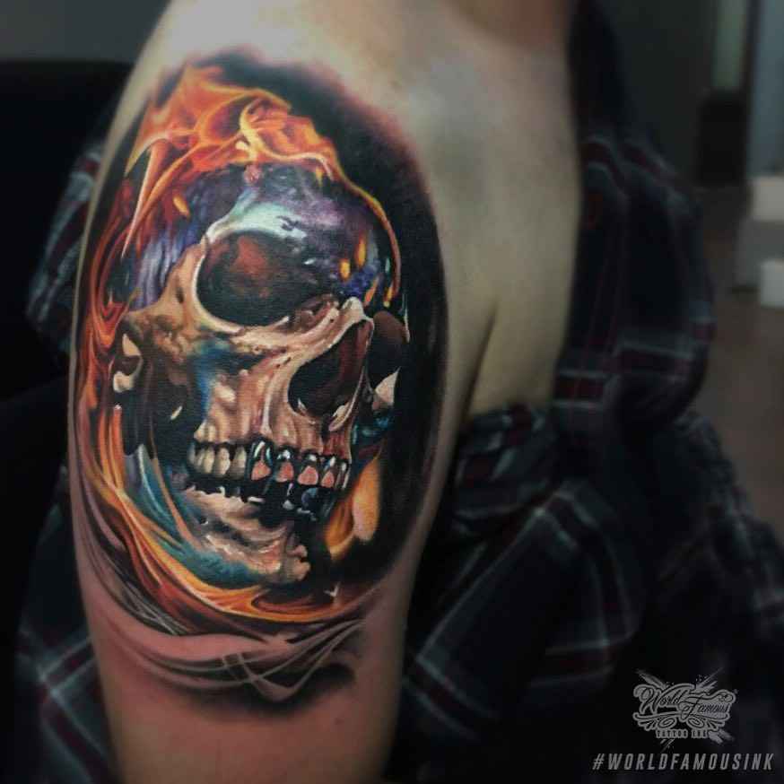 Tattoo artist Sergey Shanko authors color portrait realistic tattoo | Russia