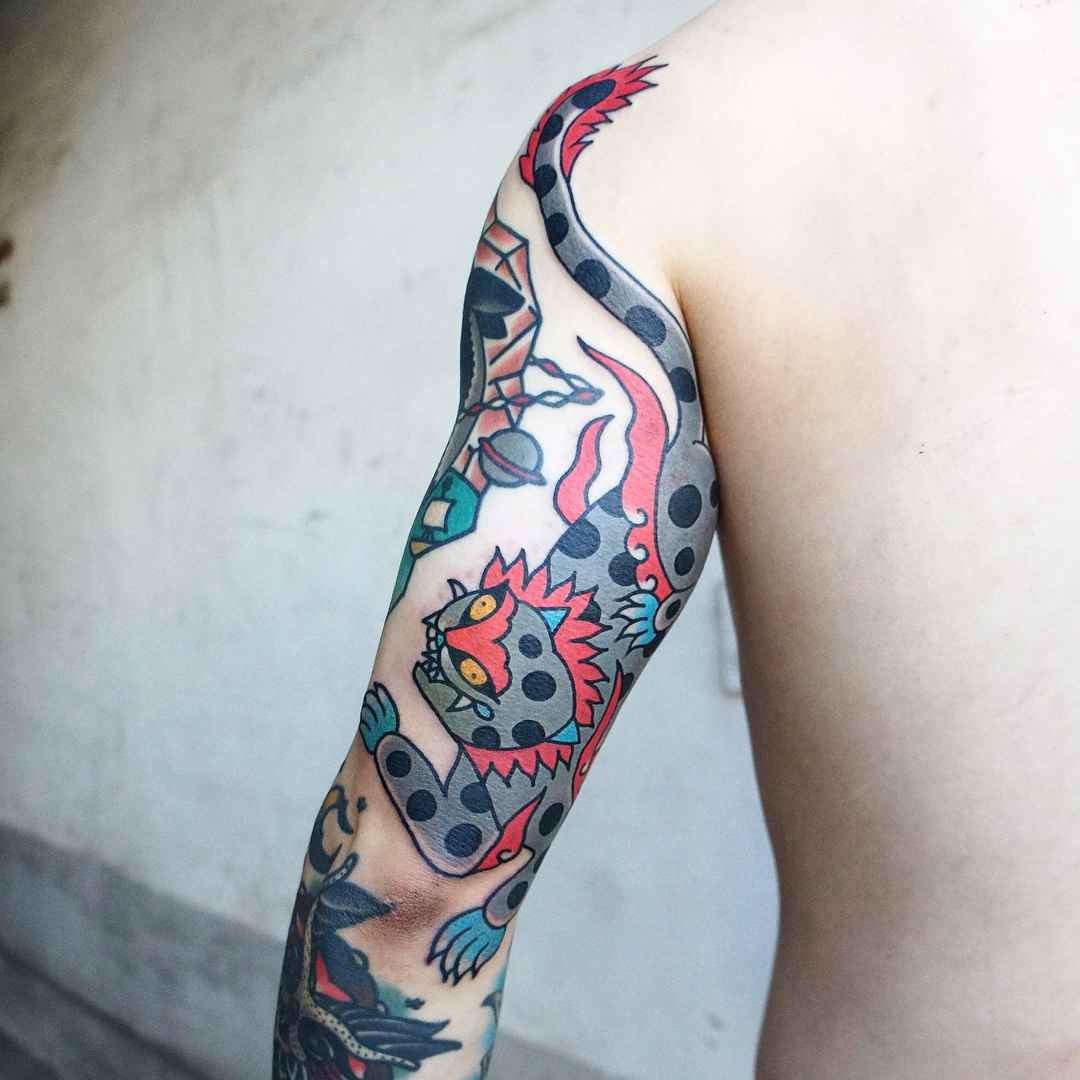 纹身艺术家Kimsany，创作东方韩国风格彩色纹身 | 韩国