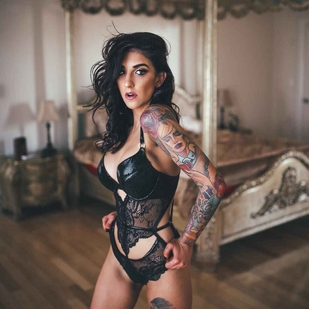 🔥 Hot photos, model's portfolio  #18387 Tattoo model Candice Retell